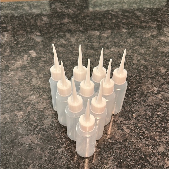 10x 50ml Clear Squeeze Bottles Art Party Crafts Painting Sauces & More NWT - Picture 2 of 7